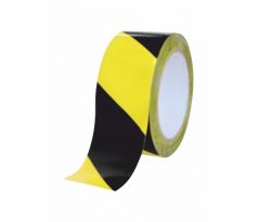 Výstražná páska ľává samolepiaca žlto-čierna 50 mm x 33 m