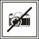 598 Zákaz fotografovania 100x100 mm samolepka